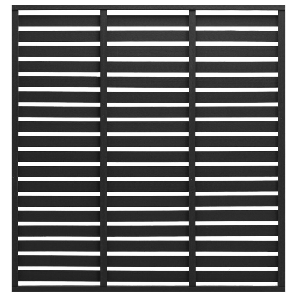 (black) vidaXL Fence Panel WPC Garden Border Barrier Fencing Enclosure Multi Colours