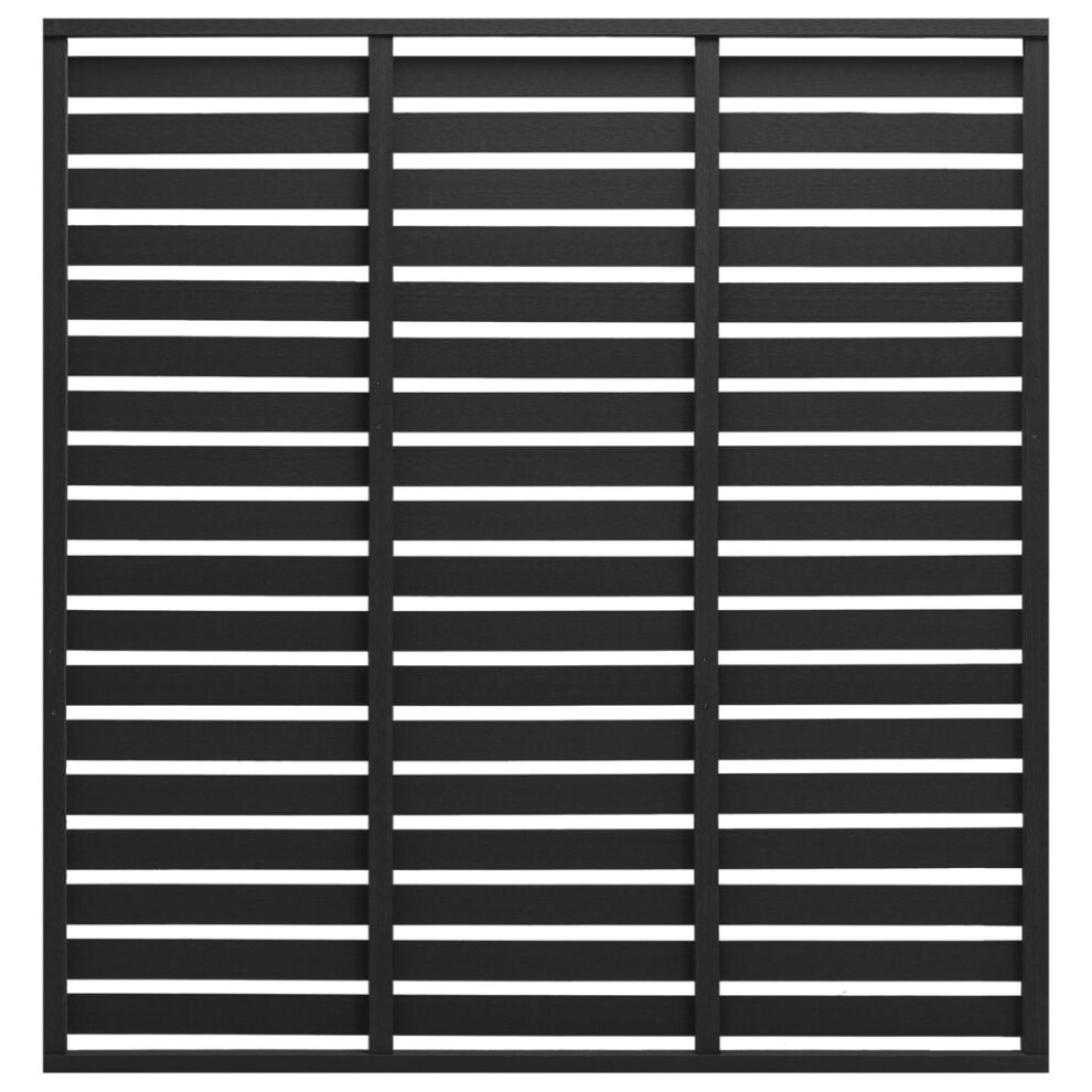 Vidaxl (Black) Fence Panel Garden Border Barrier Outdoor Edging Fencing Enclosure Wpc Black