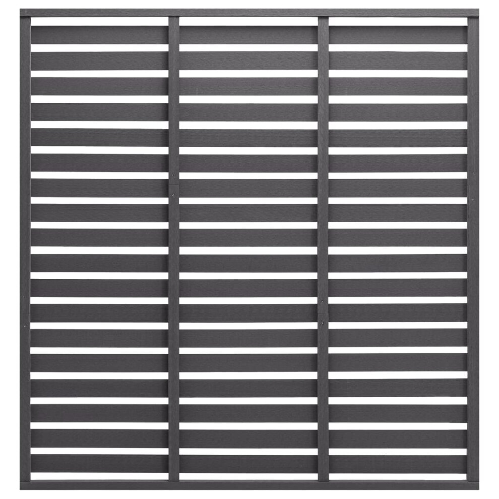 Vidaxl (Grey) Fence Panel Garden Border Barrier Outdoor Edging Fencing Enclosure Wpc Grey