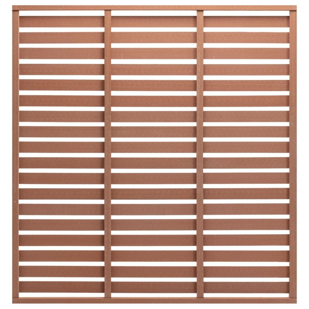 (brown) vidaXL Fence Panel Garden Border Barrier Outdoor Edging Fencing Enclosure WPC