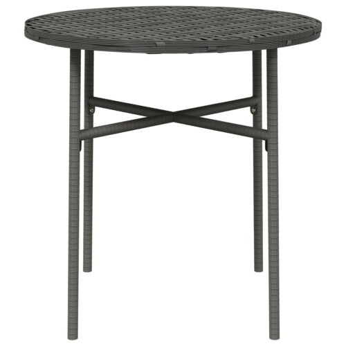 VidaXL (grey) vidaXL Tea Table Poly Rattan Outdoor Balcony Coffee Round Table Multi Colours 2