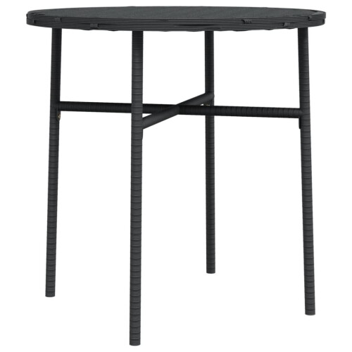 VidaXL vidaXL Beistelltisch Schwarz 45 cm Poly Rattan
