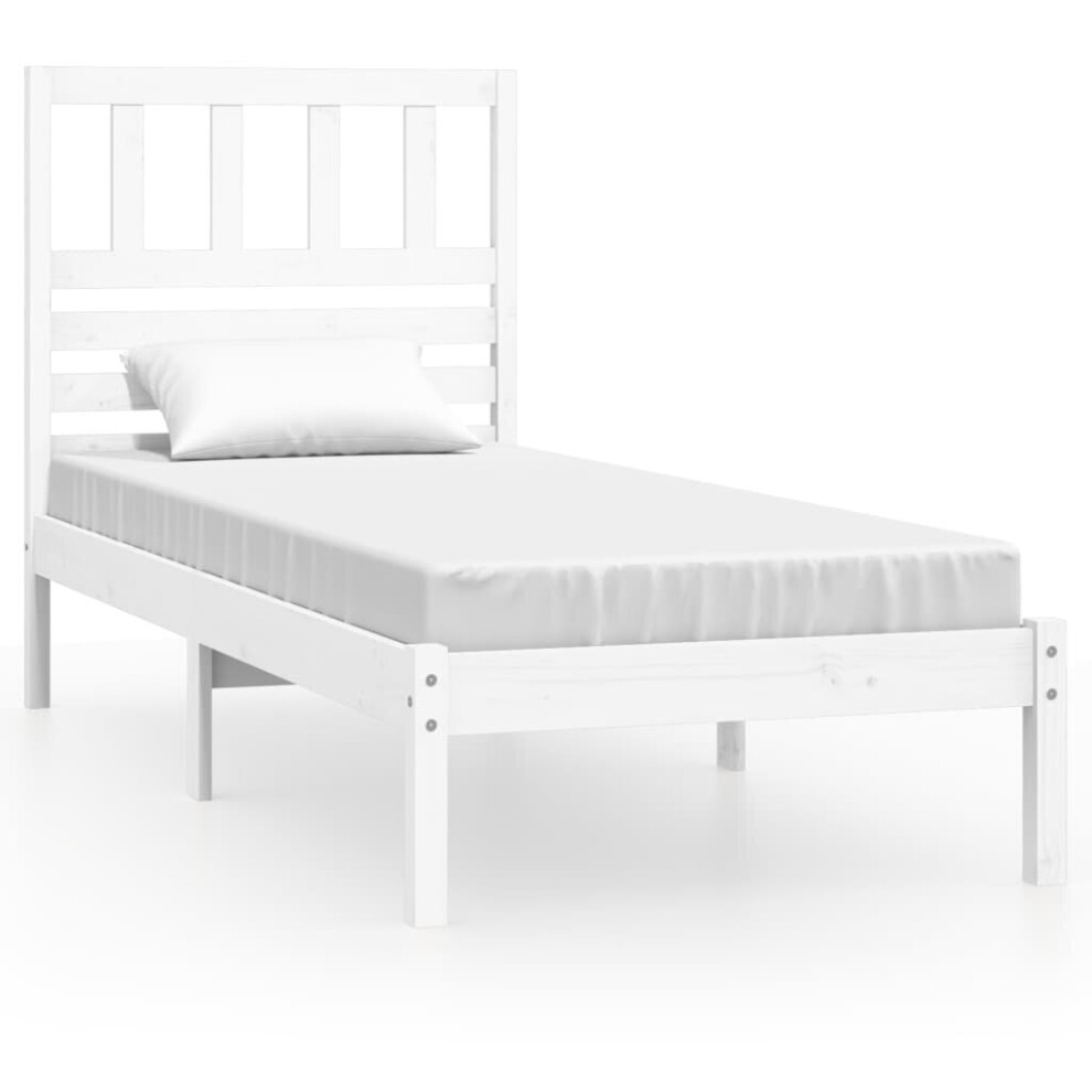 (white, 75 x 190 cm) vidaXL Solid Wood Pine Bed Frame Bed Base Bedstead Multi Colours Multi Sizes