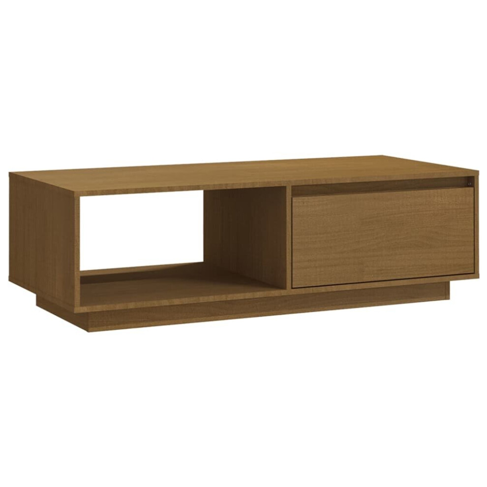 (honey brown) vidaXL Solid Pinewood Coffee Table Wooden Couch Side End Table Multi Colours