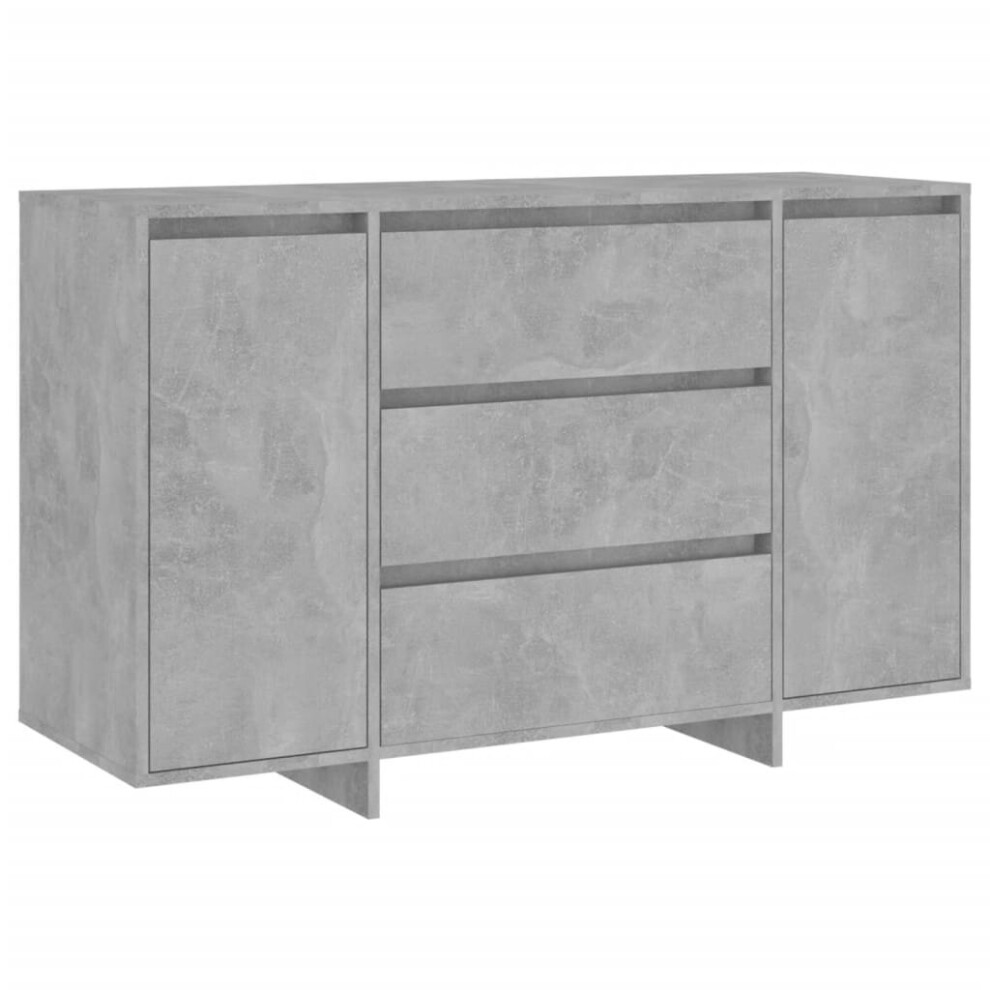 (concrete grey) vidaXL Sideboard with 3 Drawers Chipboard Highboard Cupboard Multi Colours