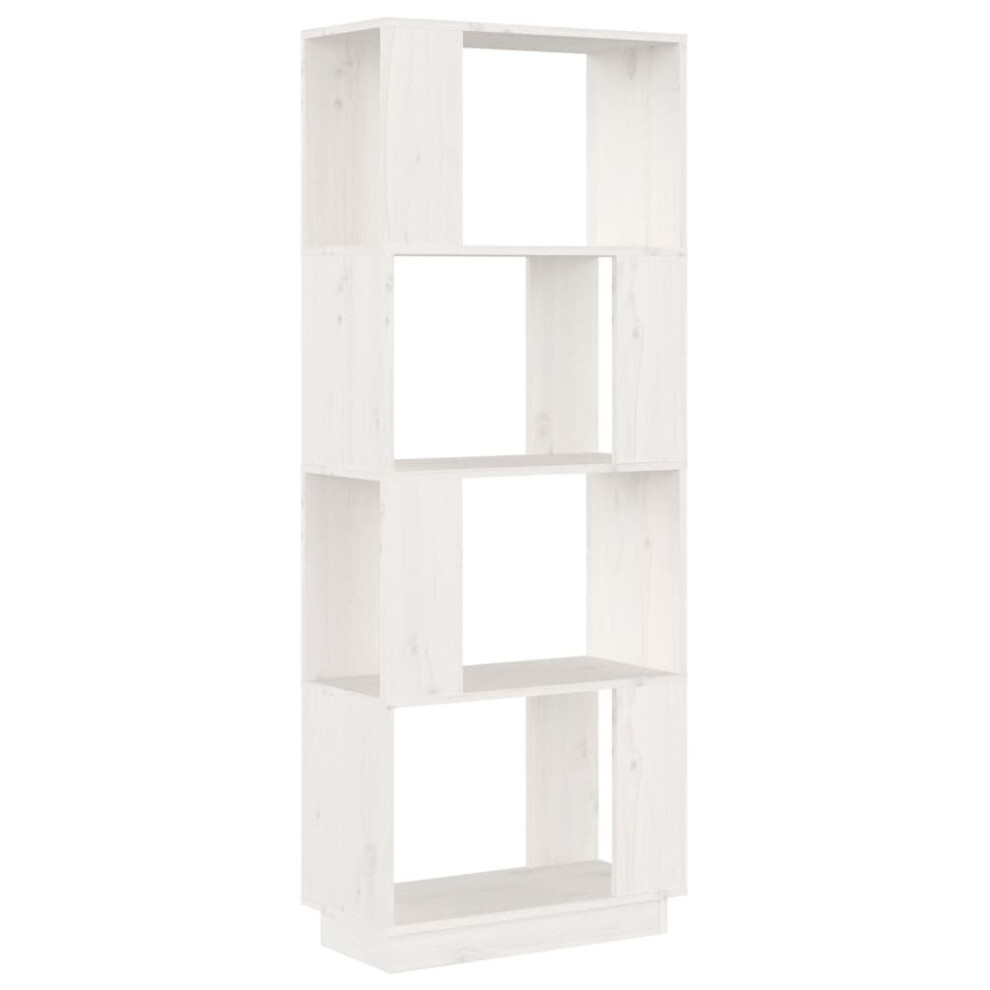Vidaxl (White) Solid Wood Pine Book Cabinet/Room Divider Rack Book Stand Multi Colours