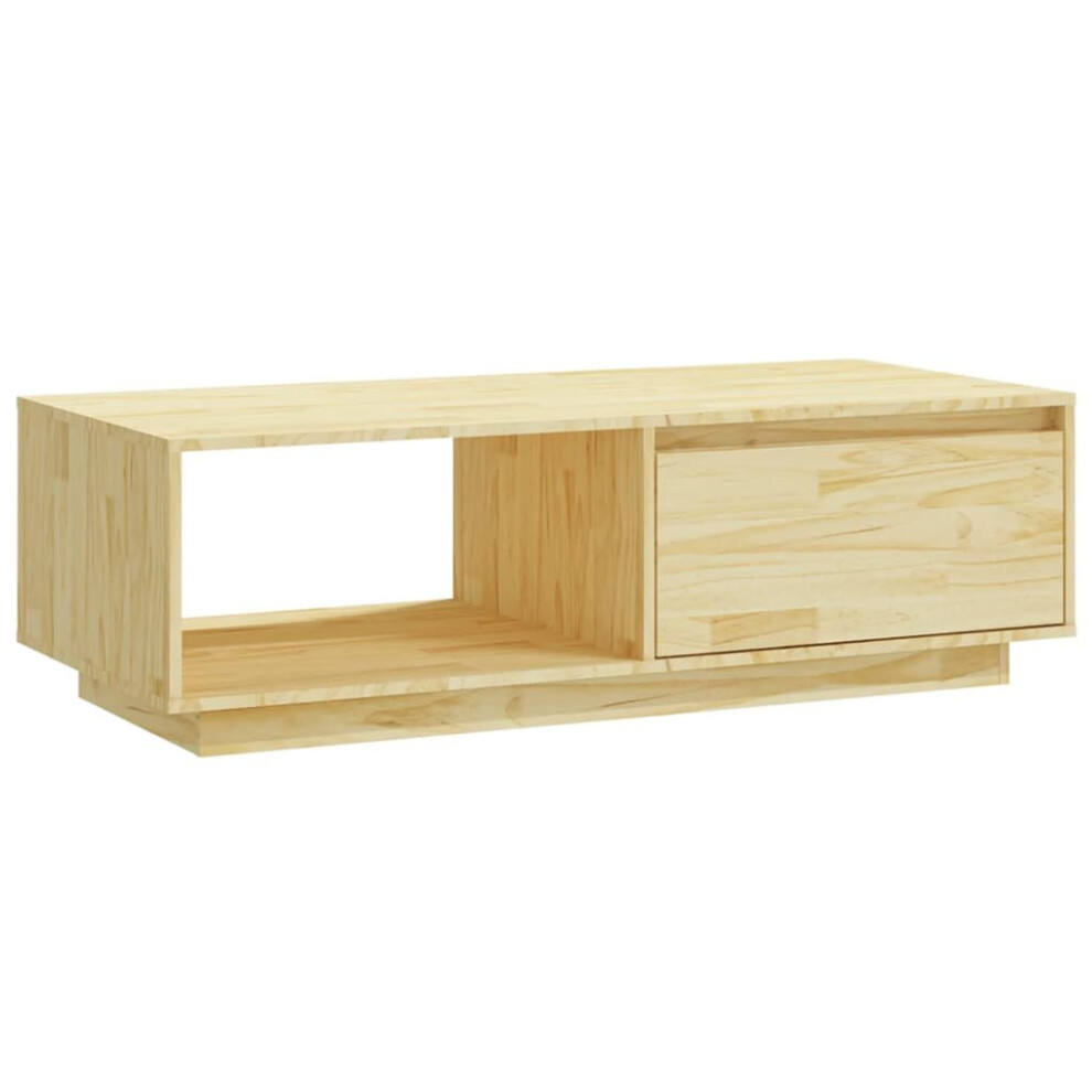 Vidaxl (Brown) Solid Pinewood Coffee Table Wooden Couch Side End Table Multi Colours