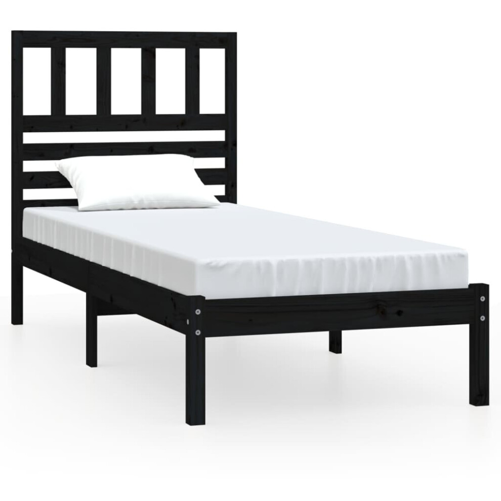 (black, 75 x 190 cm) vidaXL Solid Wood Pine Bed Frame Bed Base Bedstead Multi Colours Multi Sizes