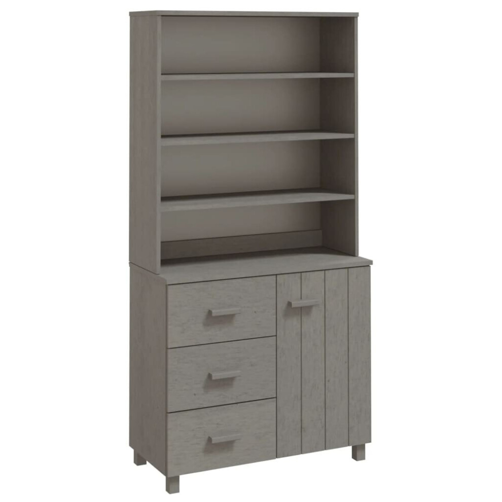 (light grey) vidaXL Highboard Solid Wood Pine Drawer Side Cabinet Furniture Multi Colours