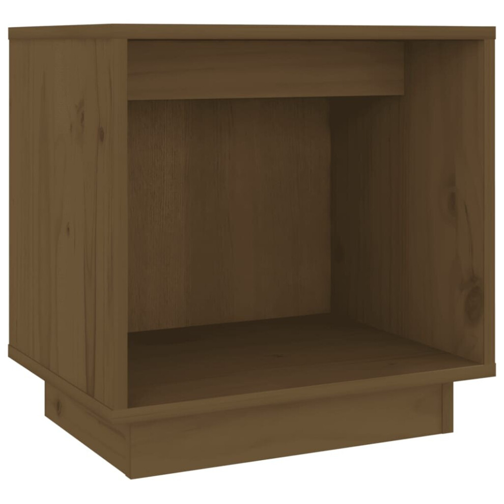 (honey brown, 1) vidaXL 1/2x Solid Wood Pine Bedside Cabinet Storage Side Table Multi Colours