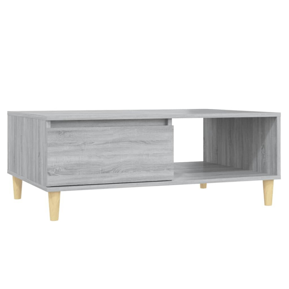 (grey sonoma) vidaXL Coffee Table Couch Tea Side Table Chipboard 90x60x35 cm Multi Colours