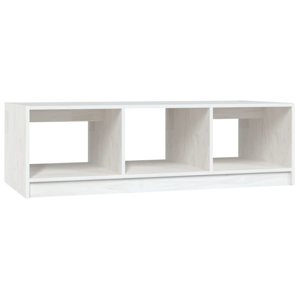 Vidaxl (White) Solid Pinewood Coffee Table Living Room Couch Sofa Table Multi Colours