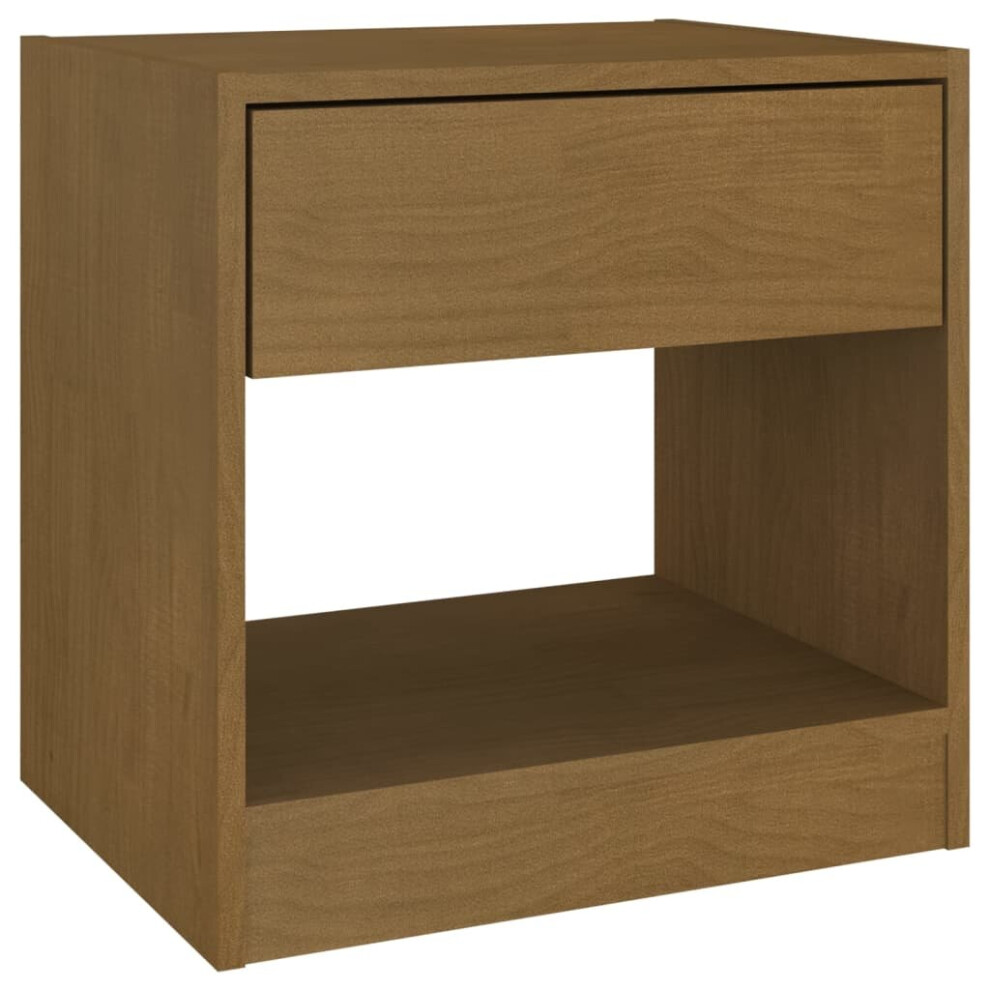 (honey brown, 1) vidaXL 1/2x Solid Pinewood Bedside Cabinet Bedroom Bed Cabinet Multi Colours