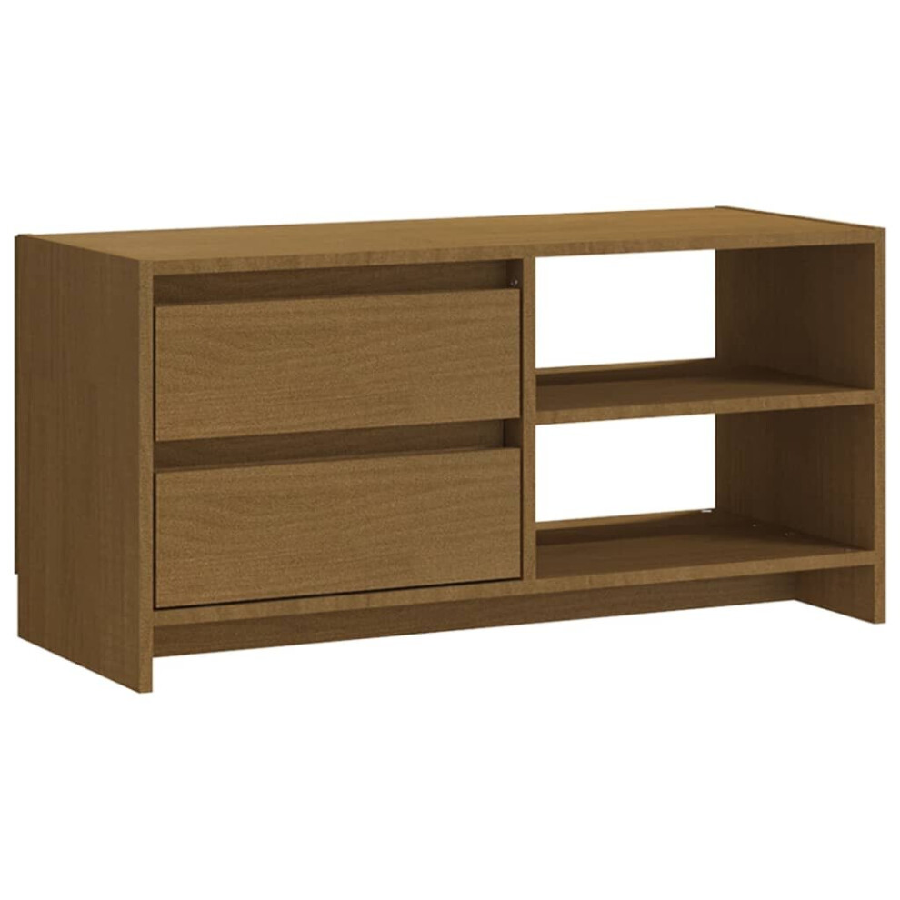 (honey brown) vidaXL Solid Pinewood TV Cabinet Living Room Plasma Cabinet Multi Colours