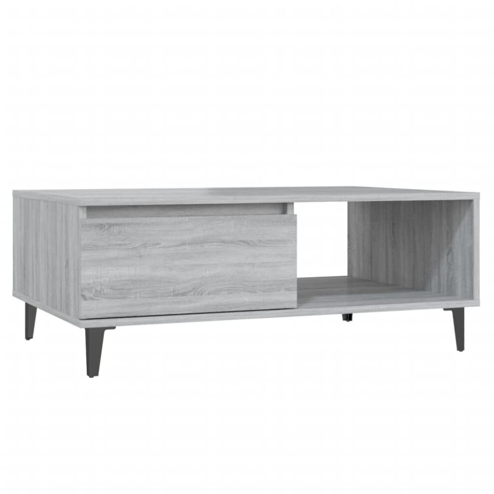 Vidaxl (Grey Sonoma) Coffee Table Couch Tea Side Table Chipboard 90X60x35 Cm Multi Colours