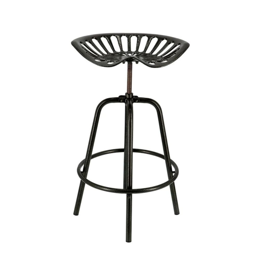 (black) Esschert Design Bar Tractor Chair Counter Stool Bar Chair Kitchen Bar Stool