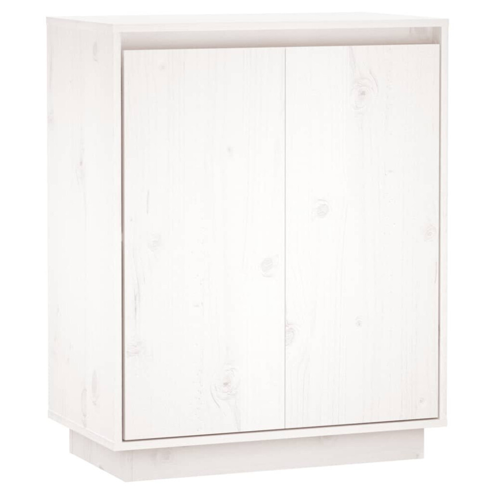B&Q -  Sideboard White 60X34X75 Cm Solid Wood Pine - Image 3