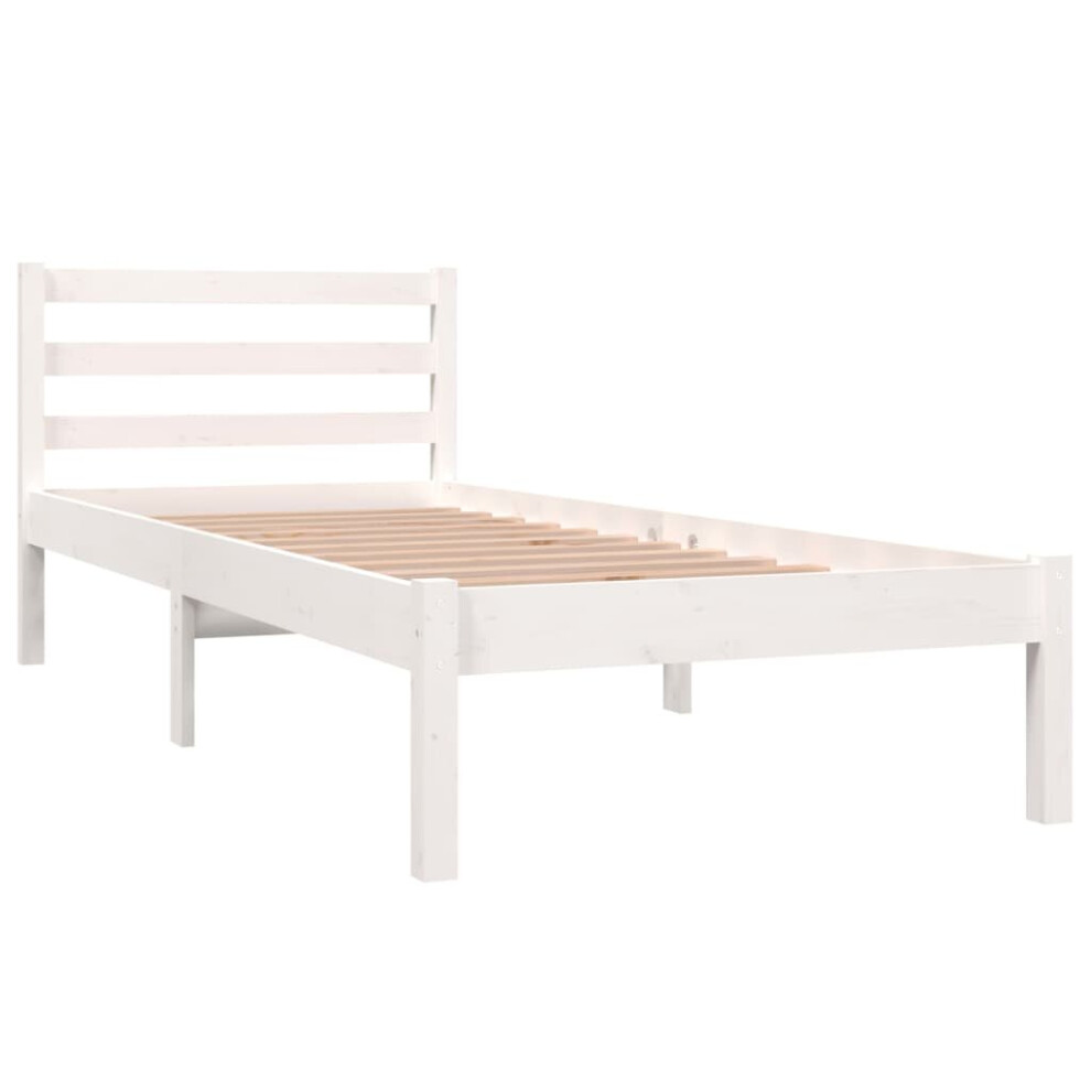 (white, 75 x 190 cm) vidaXL Solid Wood Pine Bed Frame Platform Bedstead Multi Colours Multi Sizes