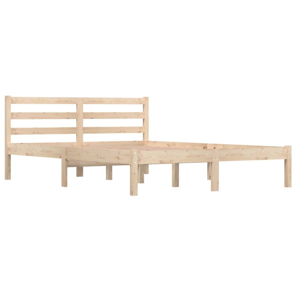 (brown, 135 x 190 cm) vidaXL Solid Wood Pine Bed Frame Platform Bedstead Multi Colours Multi Sizes