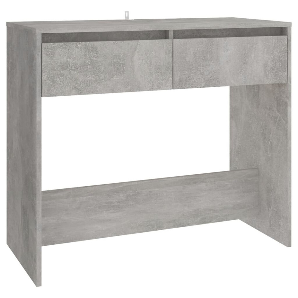 VIDAXL Console Table - Concrete Grey - 89x41x76.5 cm - Steel, Engineered Wood - Image 2