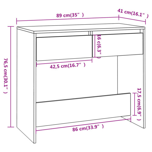 VidaXL (black) vidaXL Console Table Hallway Tea End Table Side Table for Under Mirror Steel 1