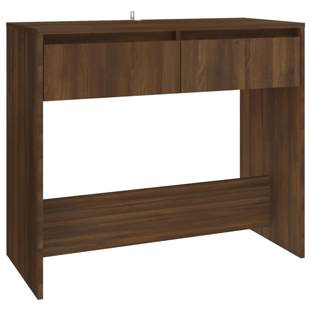 (brown oak) vidaXL Console Table Hallway Tea End Table Side Table for Under Mirror Steel