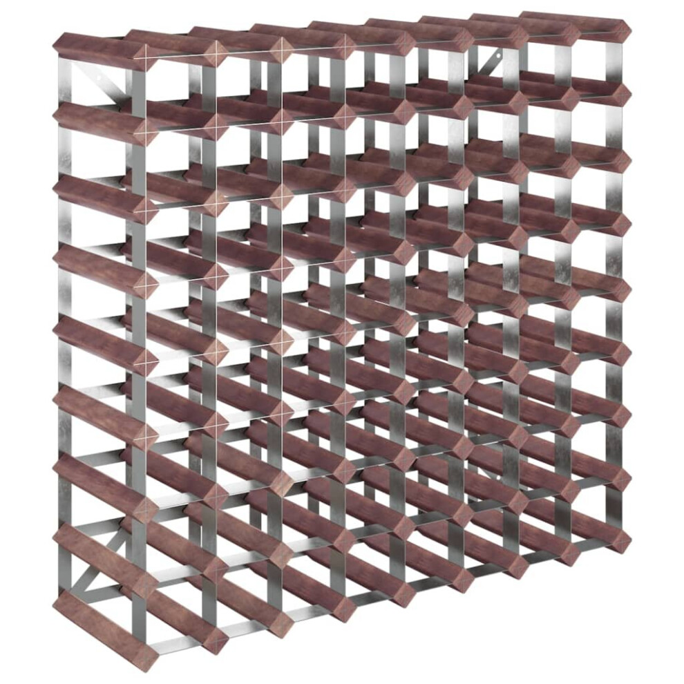 Vidaxl (72) Solid Wood Pine Wine Rack For 12/20/42/72/120 Bottles Shelf Brown/Beige