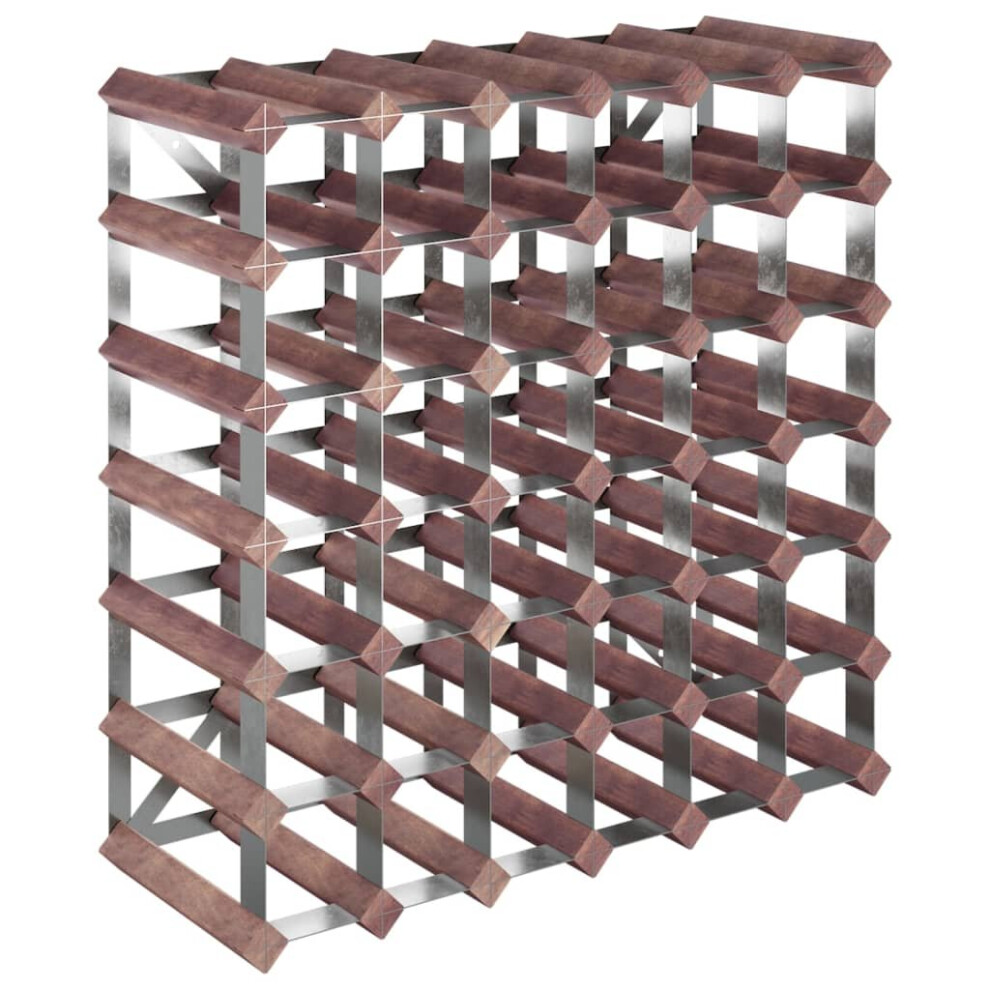 Vidaxl (42) Solid Wood Pine Wine Rack For 12/20/42/72/120 Bottles Shelf Brown/Beige