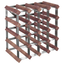 (20) vidaXL Solid Wood Pine Wine Rack for 12/20/42/72/120 Bottles Shelf Brown/Beige