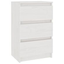 (white, 1) vidaXL 1/2x Solid Pine Wood Bedside Cabinet Bedroom Bed Cabinet Multi Colours