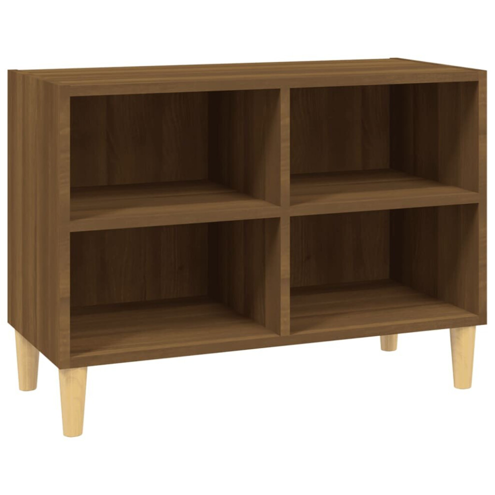 Vidaxl (Brown Oak, 69.5 X 30 X 50 Cm) Tv Cabinet & Solid Wood Legs 103.5X30x50 Cm/69.5X30x50 Cm Multi Colours