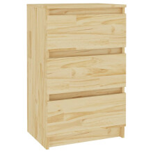 (light wood, 1) vidaXL 1/2x Solid Pine Wood Bedside Cabinet Bedroom Bed Cabinet Multi Colours