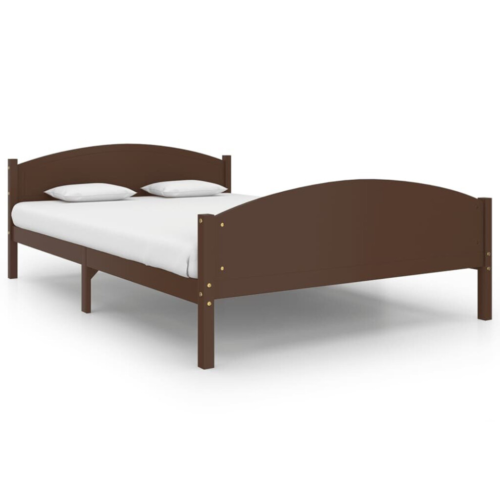 (dark brown, 160 x 200 cm) vidaXL Solid Pine Wood Bed Frame Bedroom Furniture Multi Colours Multi Sizes