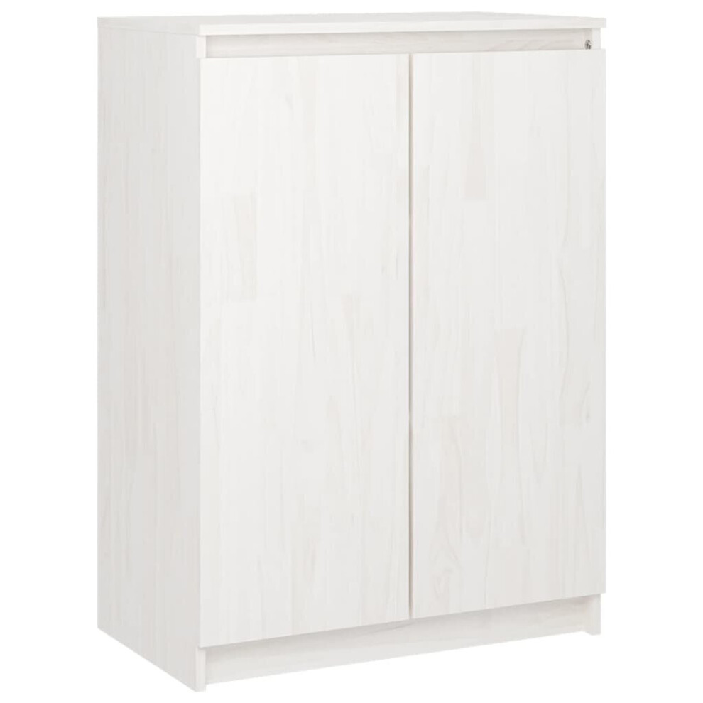 (white) vidaXL Solid Pinewood Sideboard Highboard Book Side Cabinet Multi Colours