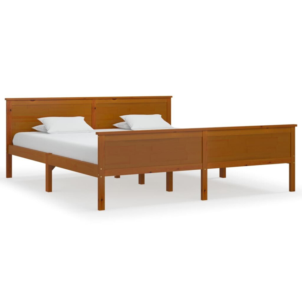 Vidaxl (Honey Brown, 180 X 200 Cm) Solid Wood Pine Bed Frame Wooden Bedstead Base Multi Sizes/Colours