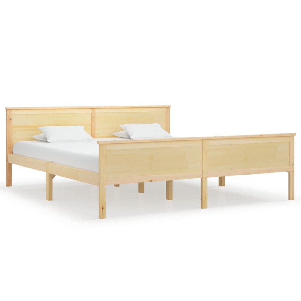 Vidaxl (Brown, 180 X 200 Cm) Solid Wood Pine Bed Frame Wooden Bedstead Base Multi Sizes/Colours
