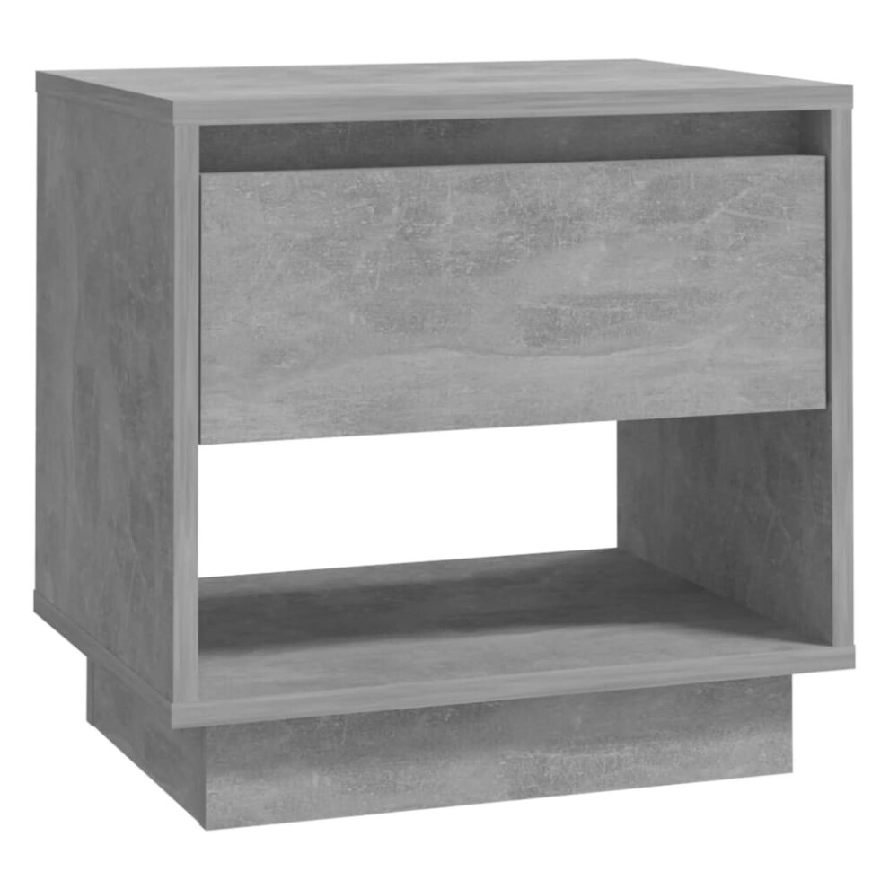 Vidaxl (Concrete Grey, 1) 1/2X Bedside Cabinet Chipboard Bedroom Bedside Side Table Multi Colours