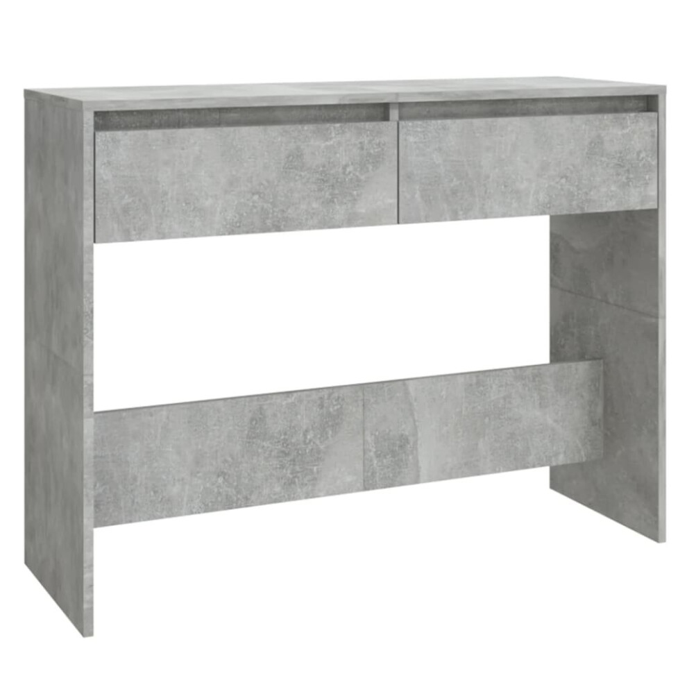 VidaXL Console Table - Concrete Grey - 100x35x76.5 cm - Engineered Wood - Image 2