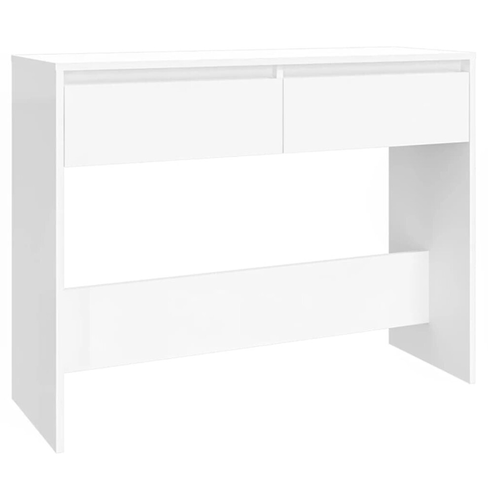Vidaxl (White) Console Table Hallway Accent Couch Table End Side Table Engineered Wood White