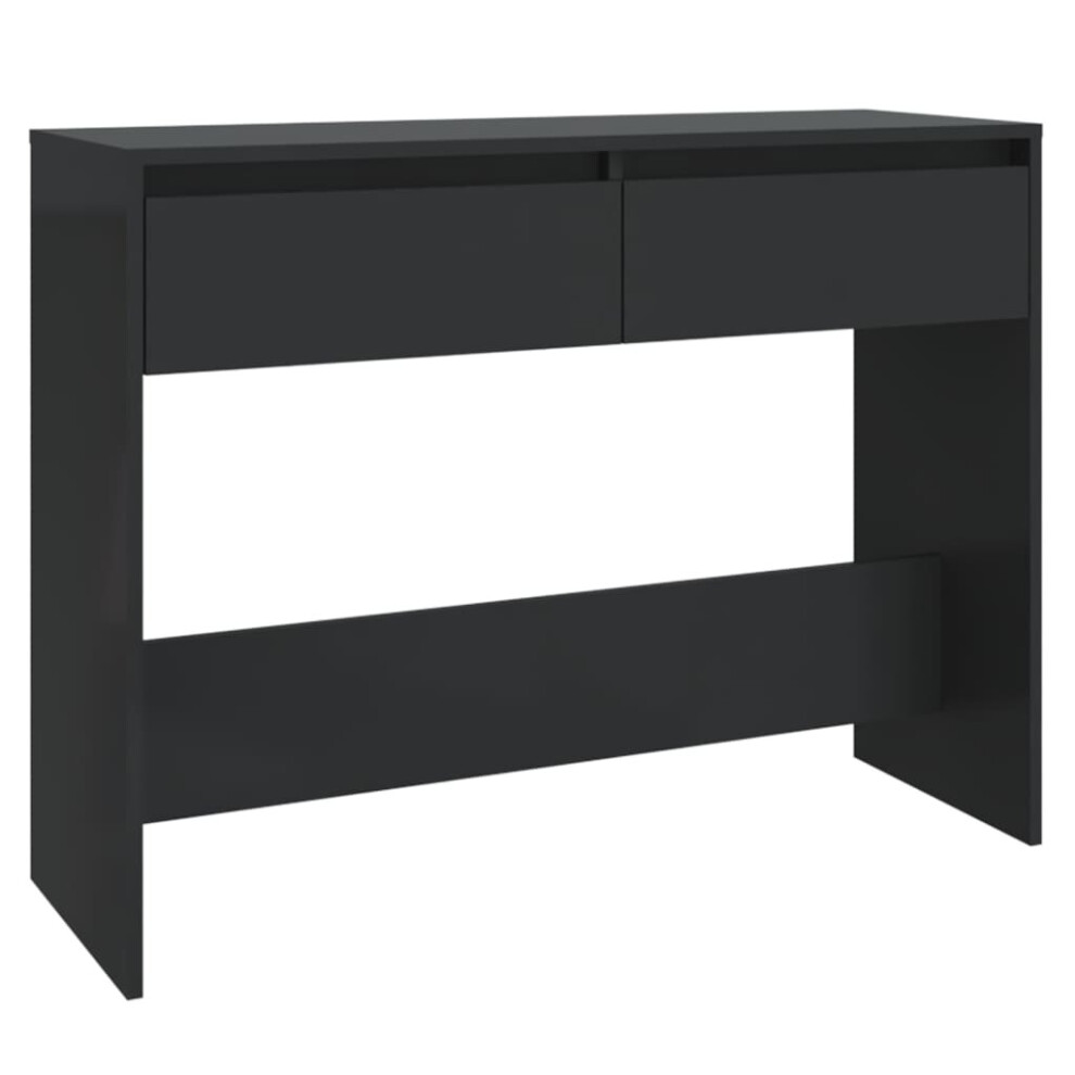 Vidaxl Black (Black) Console Table Hallway Accent Couch Table End Side Table Engineered Wood