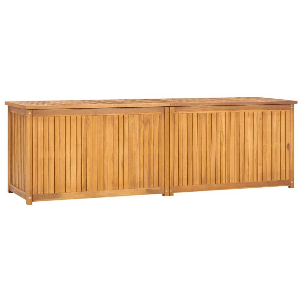Vidaxl (175 X 50 X 53 Cm) Garden Storage Box Pillow Blanket Chest Tool Chest Solid Wood Teak