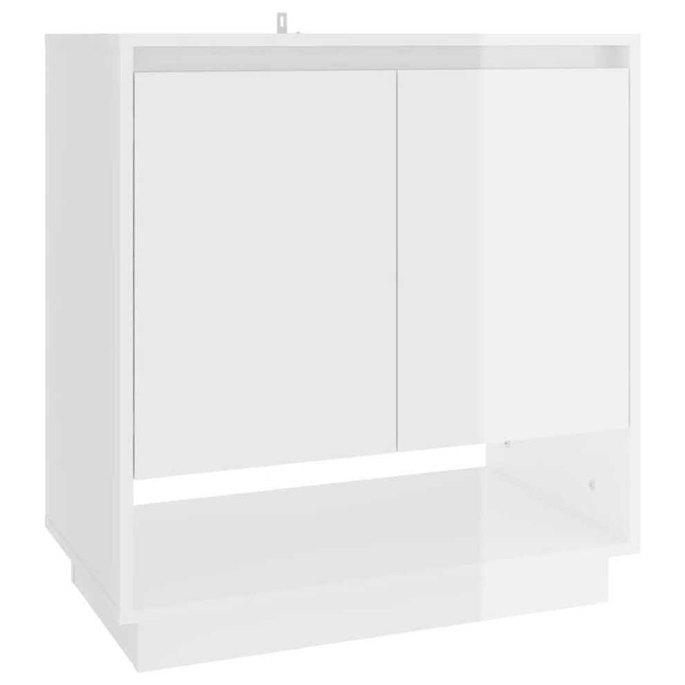 (high gloss white) vidaXL Sideboard Chipboard Home Bedroom Side Cabinet Furniture Multi Colours