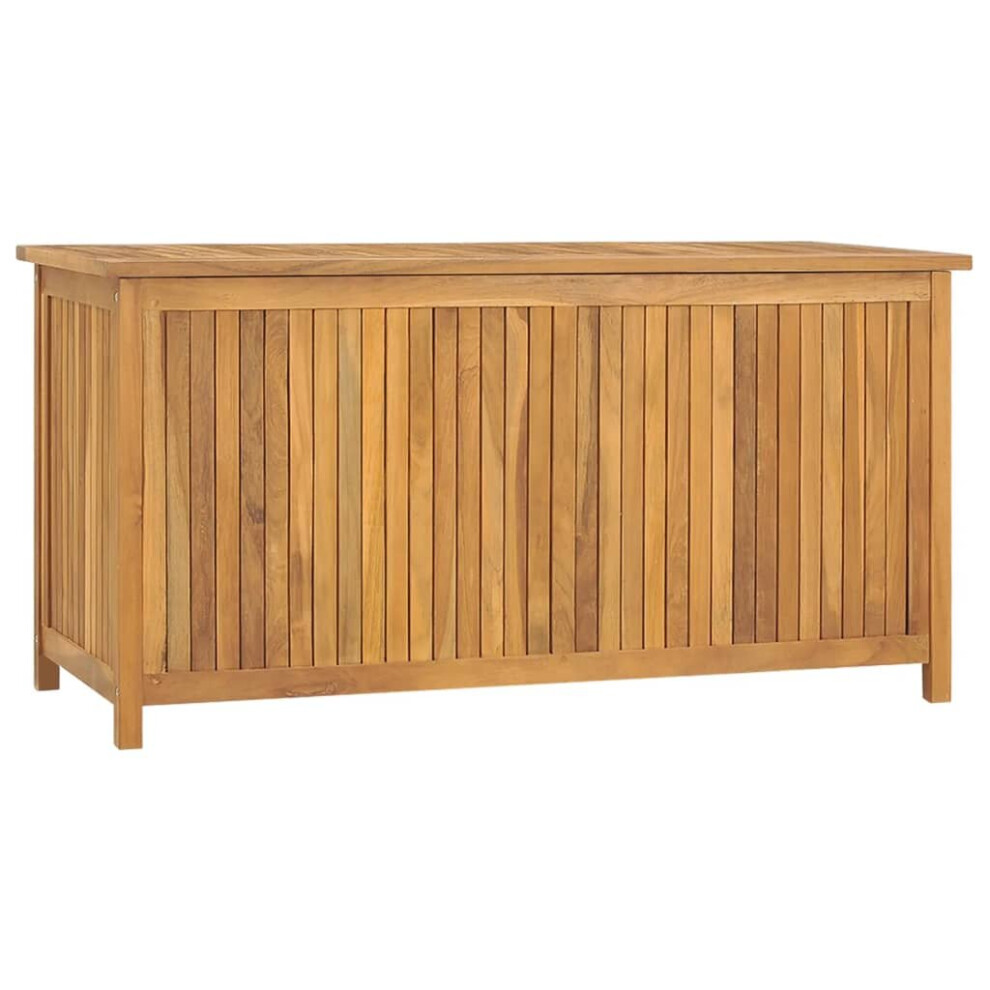 Vidaxl (114 X 50 X 58 Cm) Garden Storage Box Pillow Blanket Chest Tool Chest Solid Wood Teak