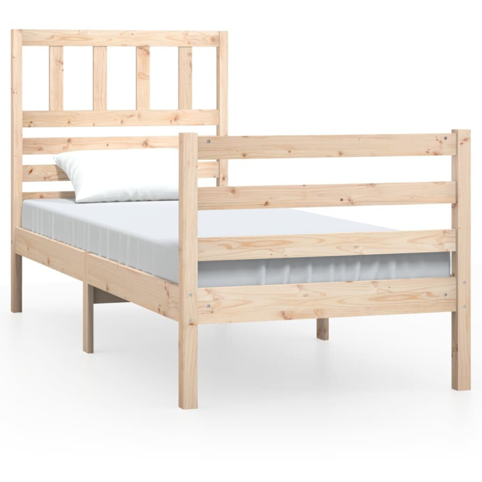 (brown, 75 x 190 cm) vidaXL Solid Wood Bed Frame Wooden Bed Base Bedstead Multi Colours Multi Sizes