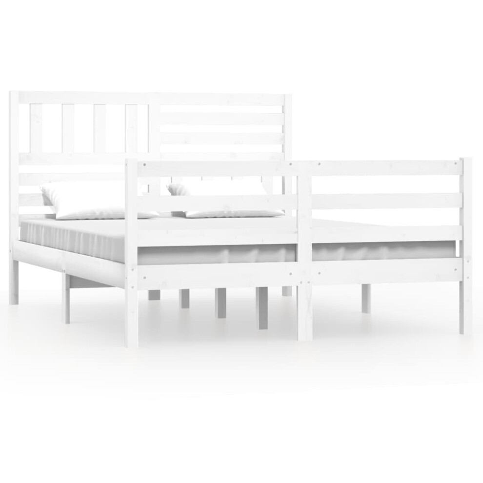 (white, 120 x 200 cm) vidaXL Solid Wood Bed Frame Wooden Bed Base Bedstead Multi Colours Multi Sizes