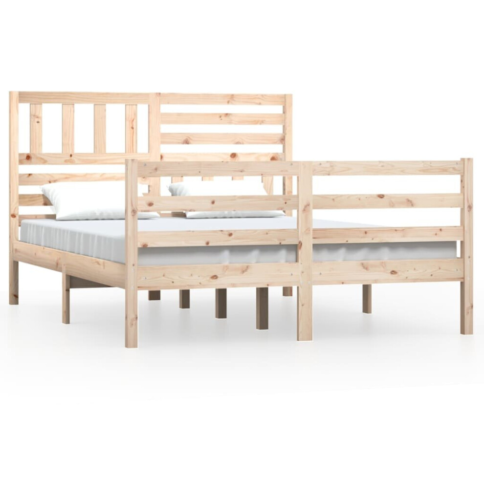 (brown, 140 x 200 cm) vidaXL Solid Wood Bed Frame Wooden Bed Base Bedstead Multi Colours Multi Sizes