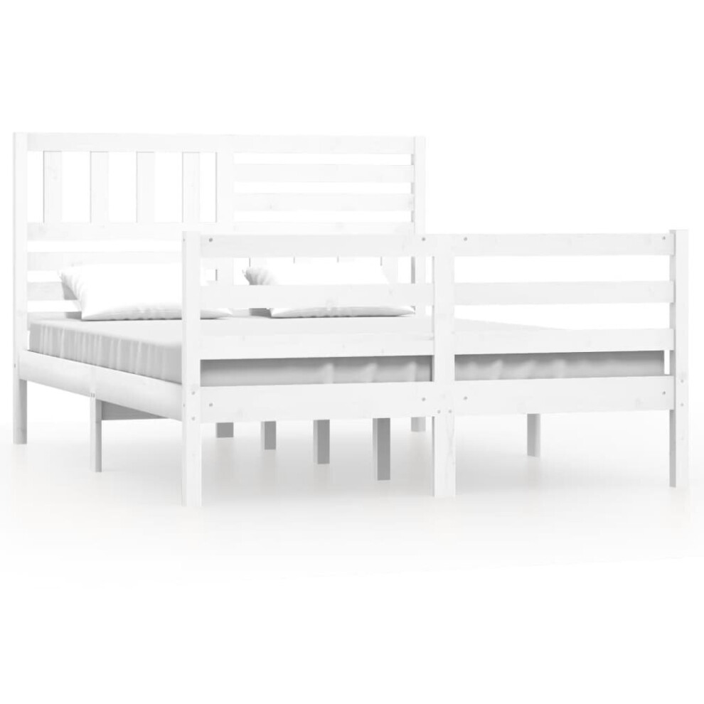 (white, 160 x 200 cm) vidaXL Solid Wood Bed Frame Wooden Bed Base Bedstead Multi Colours Multi Sizes