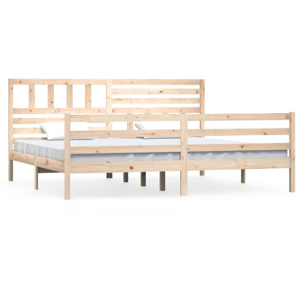 (brown, 180 x 200 cm) vidaXL Solid Wood Bed Frame Wooden Bed Base Bedstead Multi Colours Multi Sizes