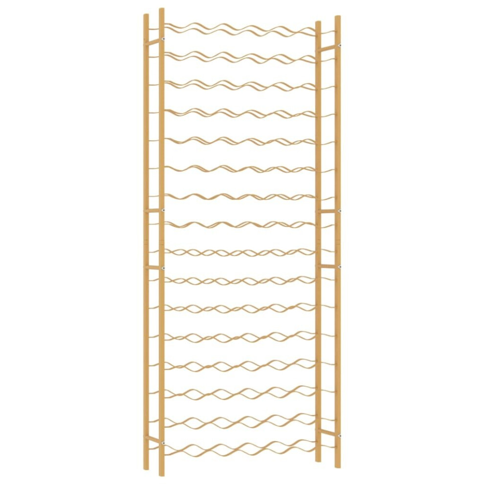 Vidaxl (, 96) Wine Rack For 96 Bottles Iron Wine Storage Cabinet Holder Shelf Indoor Gold