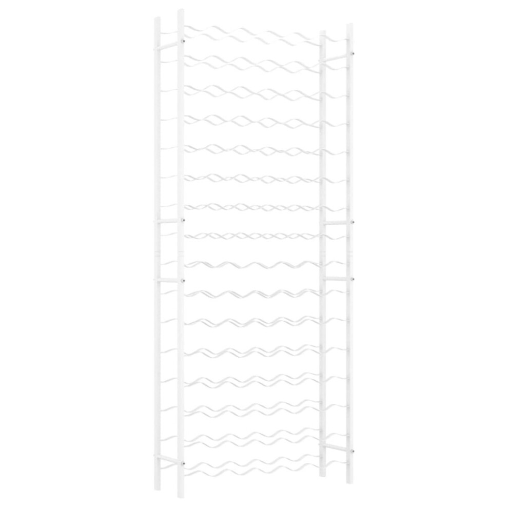 Vidaxl (, 96) Wine Rack For 96 Bottles Iron Wine Storage Cabinet Holder Shelf Indoor White